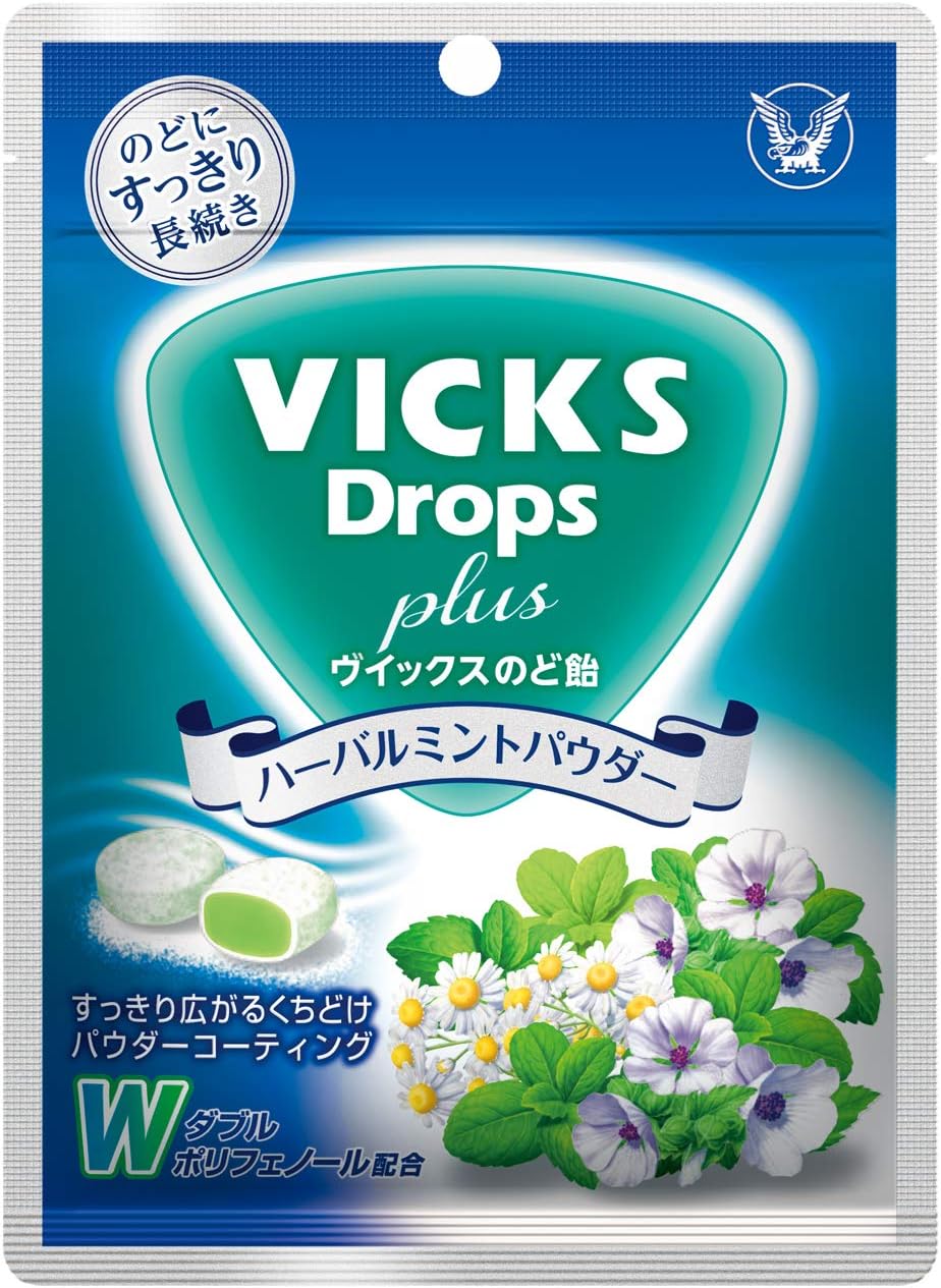 ヴイックスのど飴プラス ハーバルミントパウダー 62g ×6袋