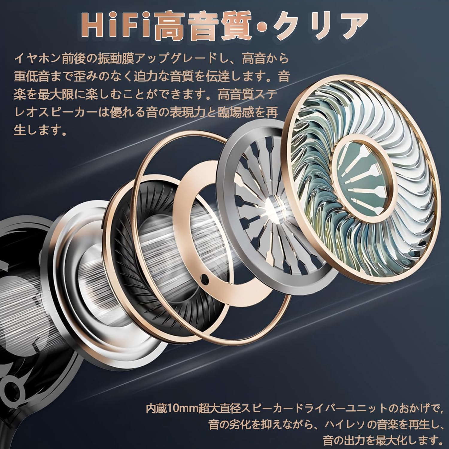 ノイズキャンセリング 有線イヤホン マイク付き 3.5mmプラグ対応 カナル型 小型軽量(レッド)