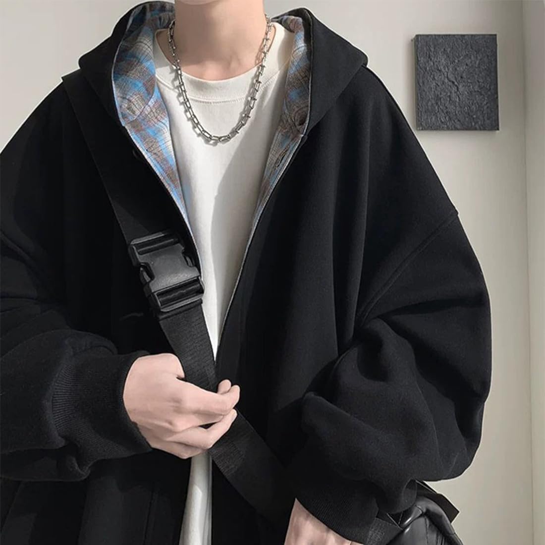 メンズフード付きパーカー コート 大きいサイズ カジュアル 秋冬通勤用