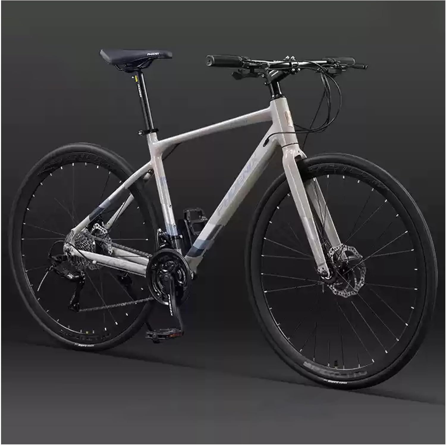 軽量エアロアルミフレームの27段変速ロ―ドバイク 700C 初心者向け通勤・通学モデル