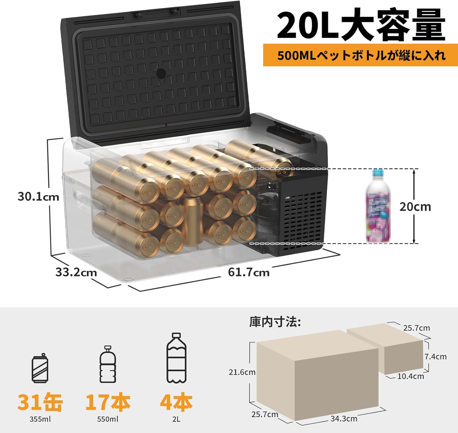 【2025年最新】Setpower RF20 車用冷蔵庫 20L 省エネ・急速冷凍対応【車中泊・キャンプ向け】