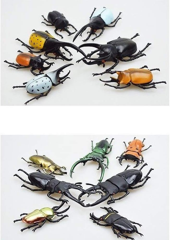世界のカブトムシ＆クワガタ 立体リアルフィギュア 2個セット
