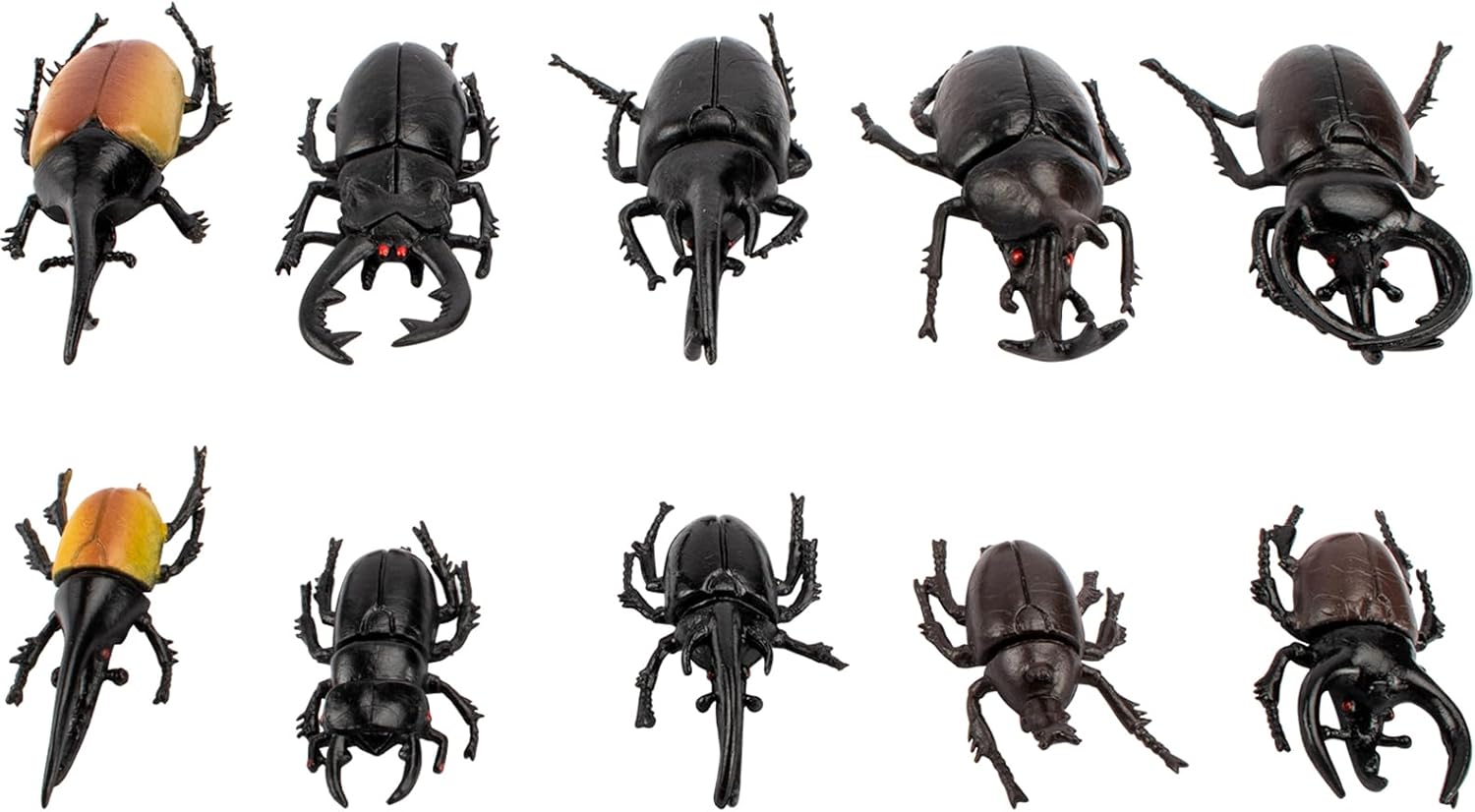 リアルなカブトムシのフィギュアモデル 10個セット 庭の装飾用