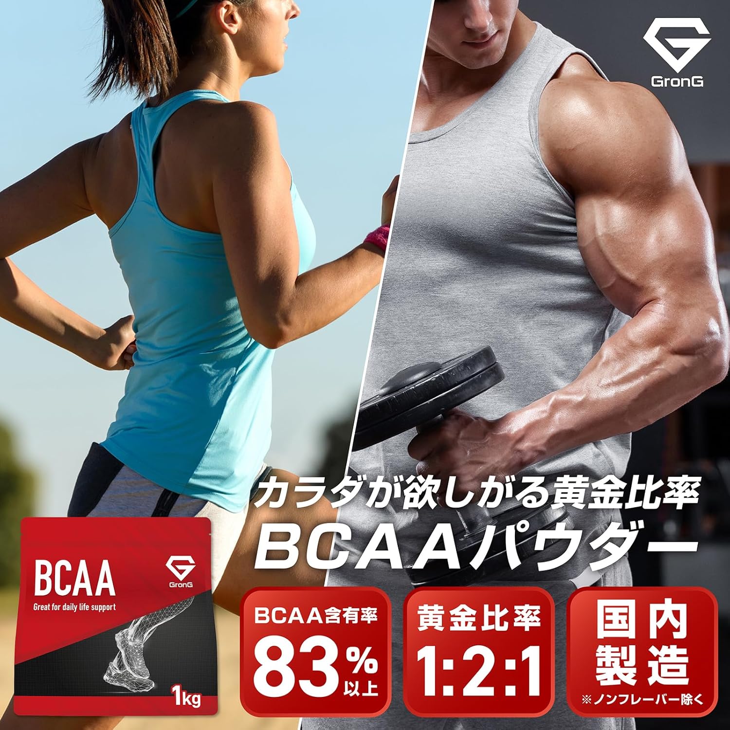 エナジードリンク風味 BCAA アミノ酸 サプリ 1kg