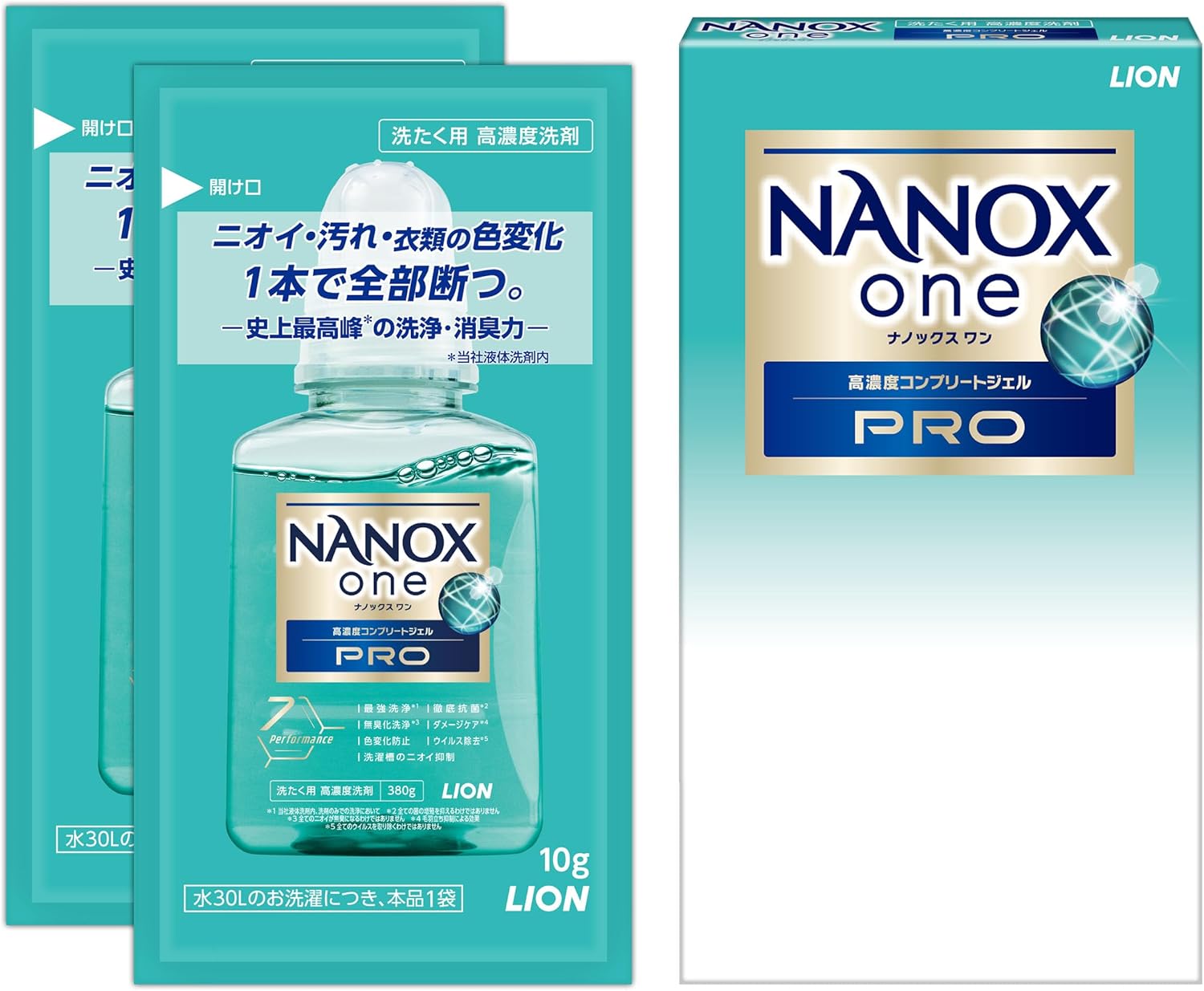 ナノックスワン 携帯用洗浄消臭シート 10g×2袋 【100個セット】
