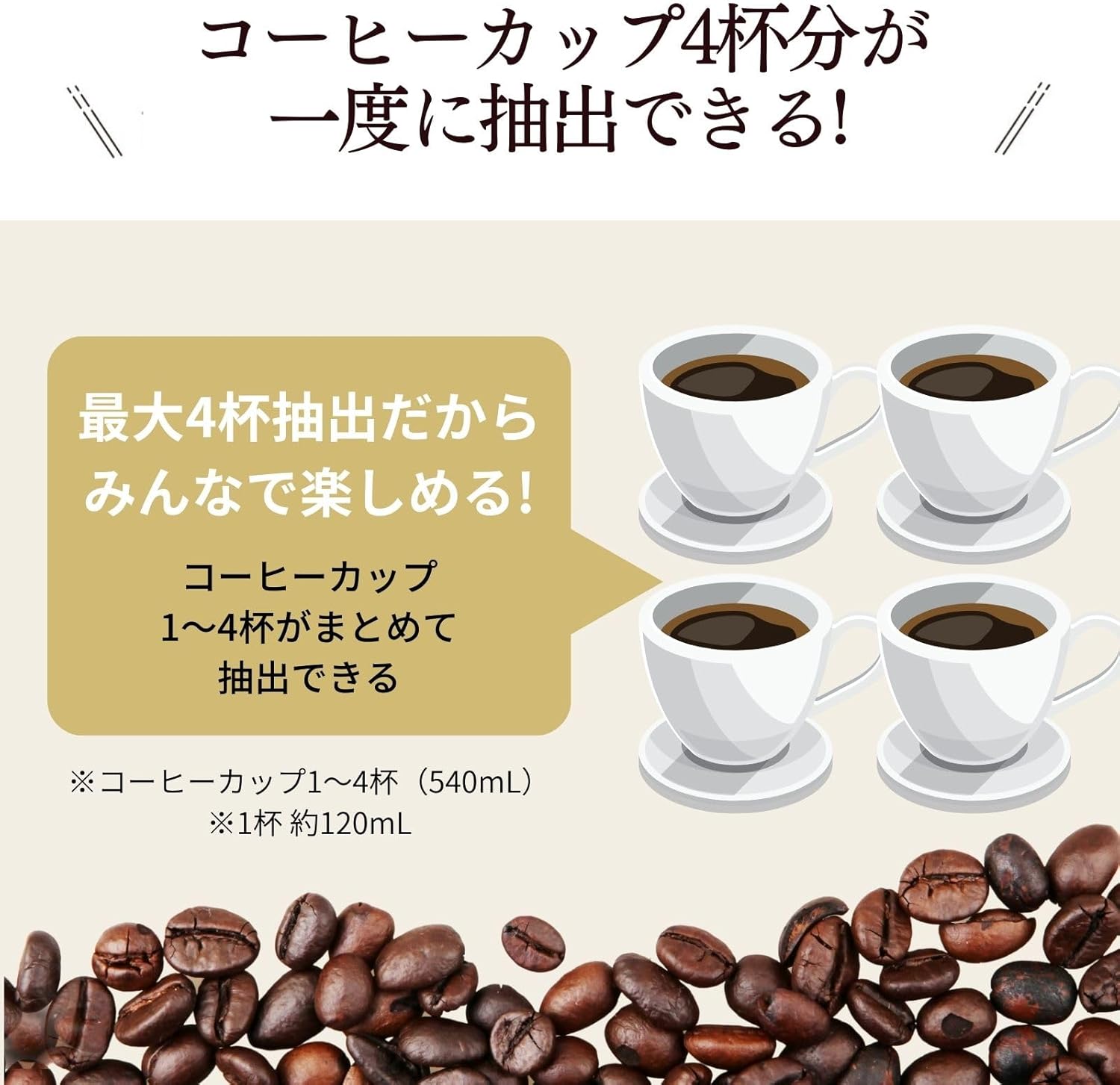 象印コーヒーメーカー 4杯用 ドリップ式 ブラック ガラス容器付き