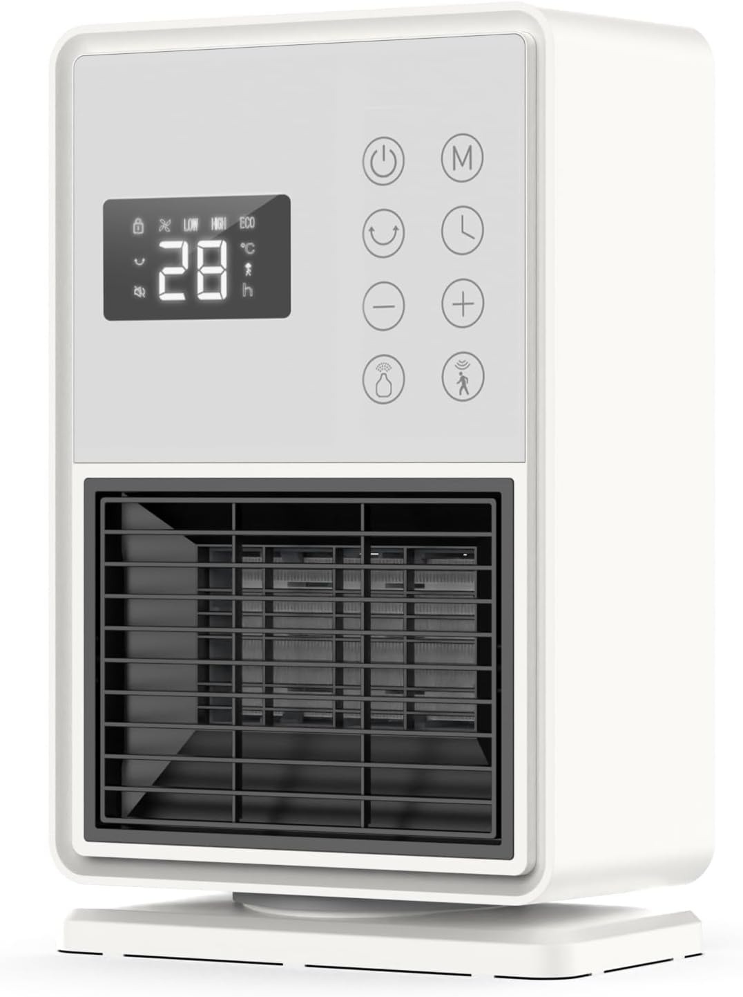冬用セラミックヒーター【加湿・空気清浄機能付き・人感センサー】1200W/800W、自動首振り、24時間タイマー、節電対策、PSE認証済