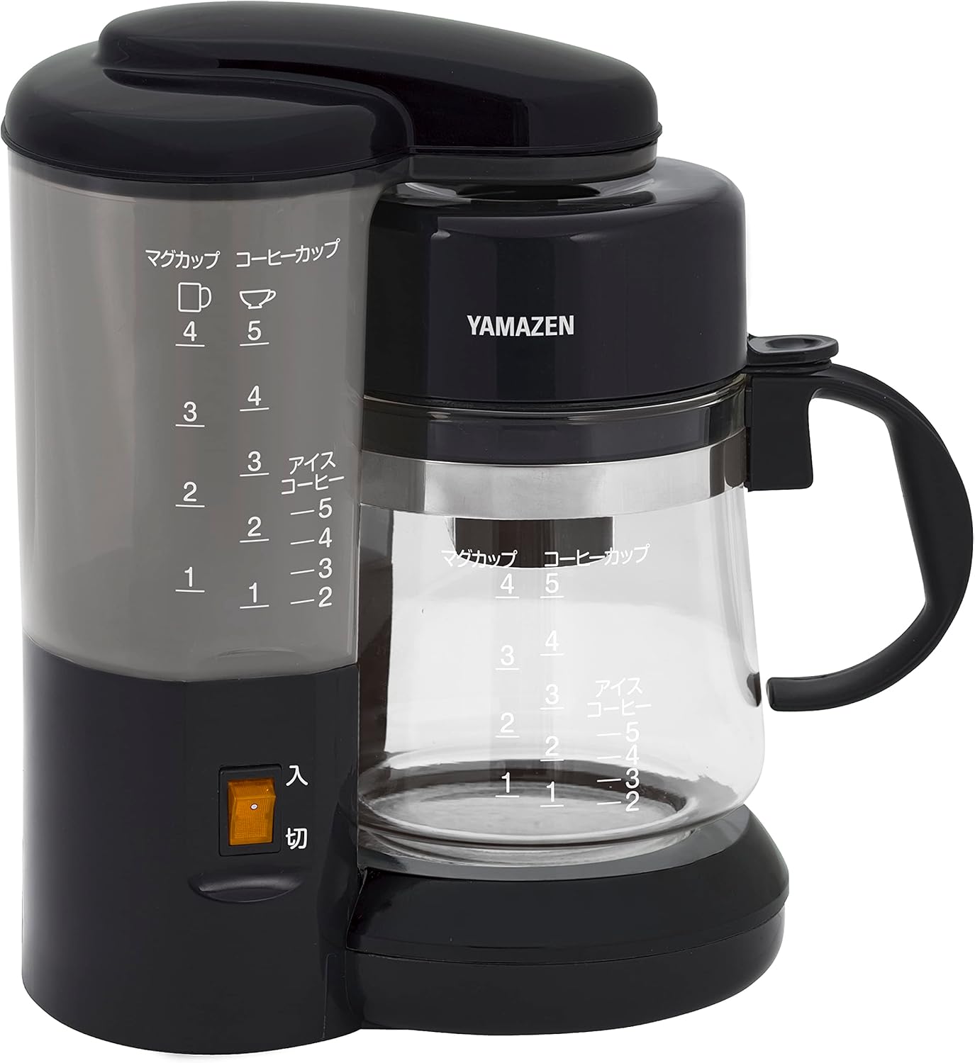 アイスコーヒーメーカー 650ml ドリップ式 コンパクト ブラック YCA-502(B)