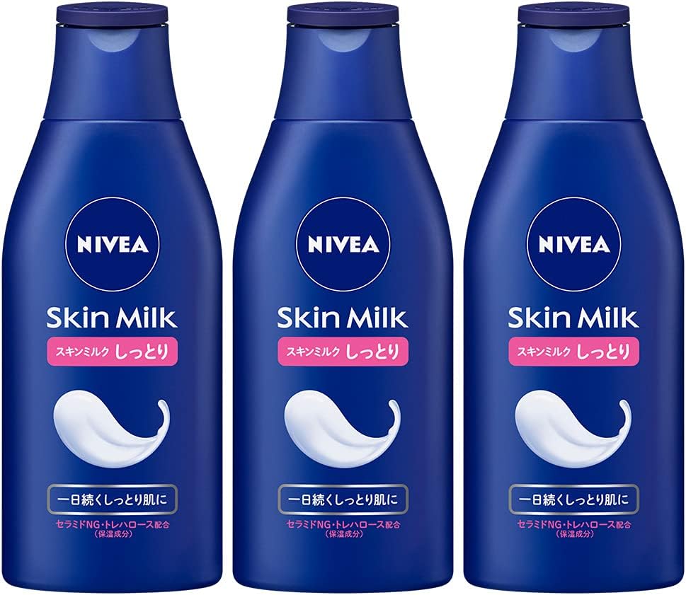モイスチャライジング ニベアスキンミルク しっとり 3本セット 200g×3個 - 超乾燥肌用 ボディ乳液