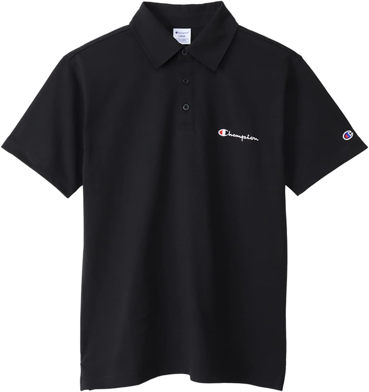 Amazon.co.jp限定 チャンピオン メンズ 半袖 ポロシャツ 綿100% スクリプトロゴ刺繍