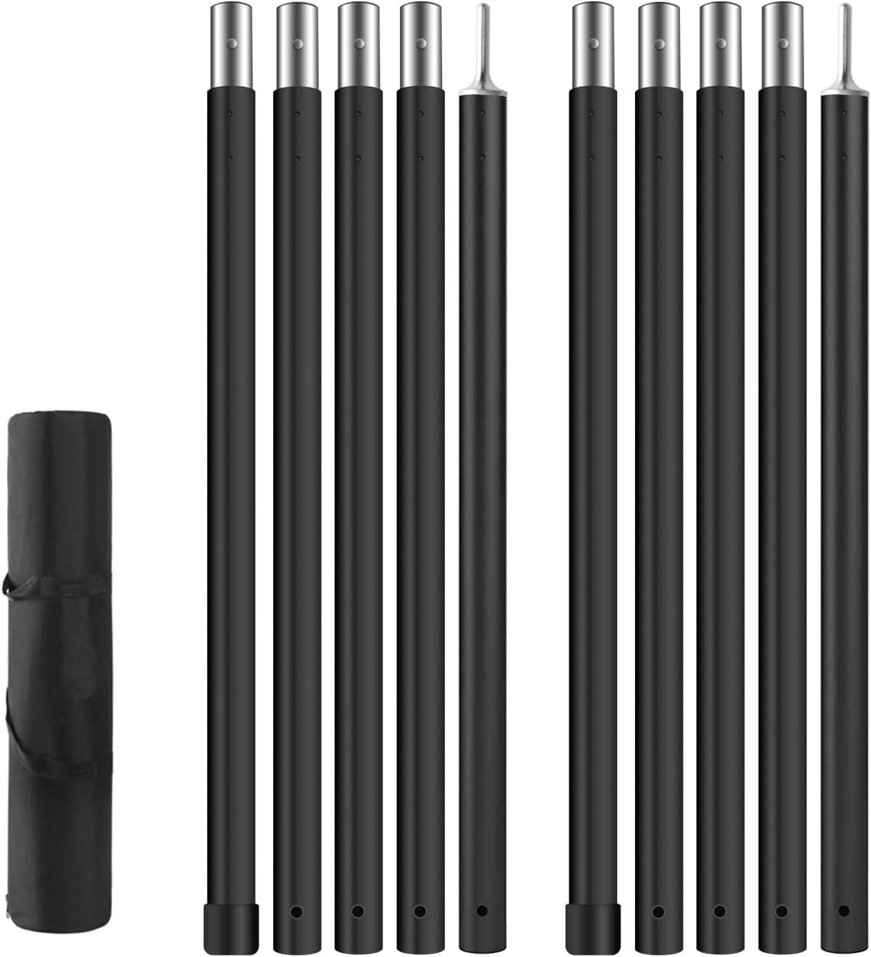 アルミ製タープポール 直径28mm 250cm 2セット 軽量 コンパクト 収納袋付き