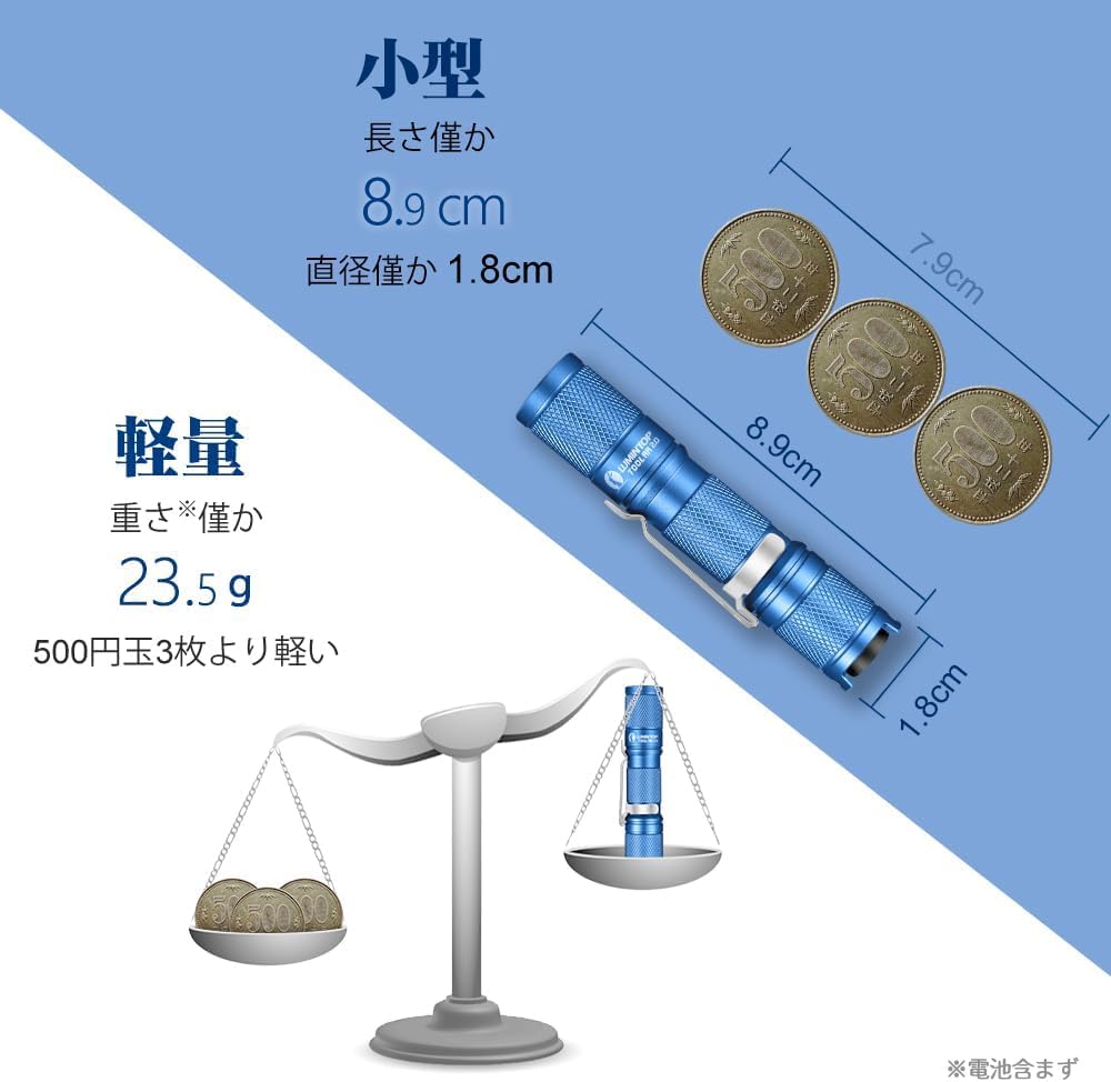 LUMINTOP 900ルーメン 防水・耐衝撃 LED懐中電灯 単三電池対応 60時間点灯