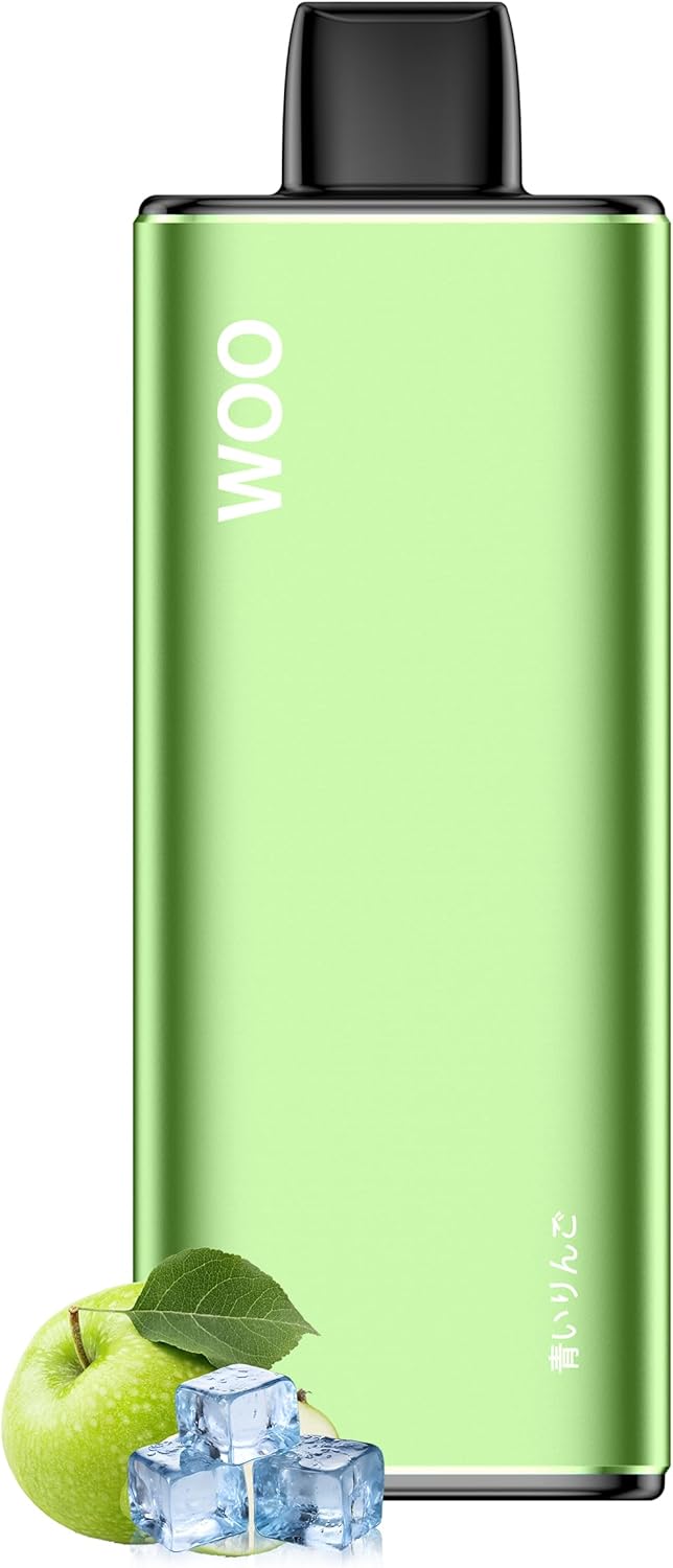 禁煙グッズ 電子タバコ 使い捨て VAPE 16000回吸引可能 Type-C充電 ビタミン入り ニコチンゼロ 青いりんご