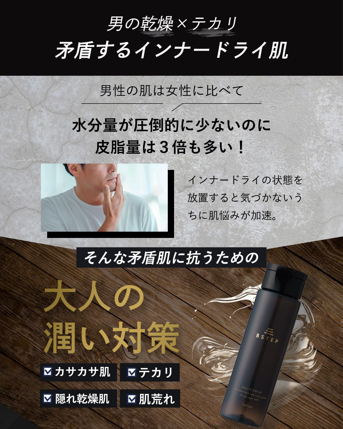 大人肌向け高保湿メンズオールインワン化粧水 150ml