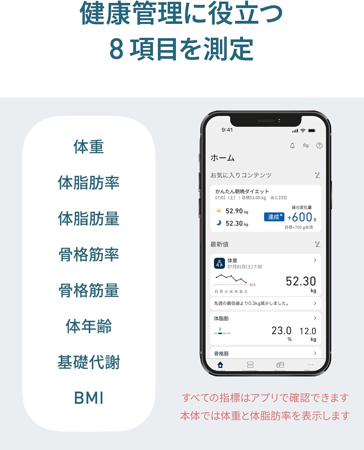カラダスキャン 体重・体組成計 スマホ連動 自動測定 A4サイズ 青 KRD-403T-B