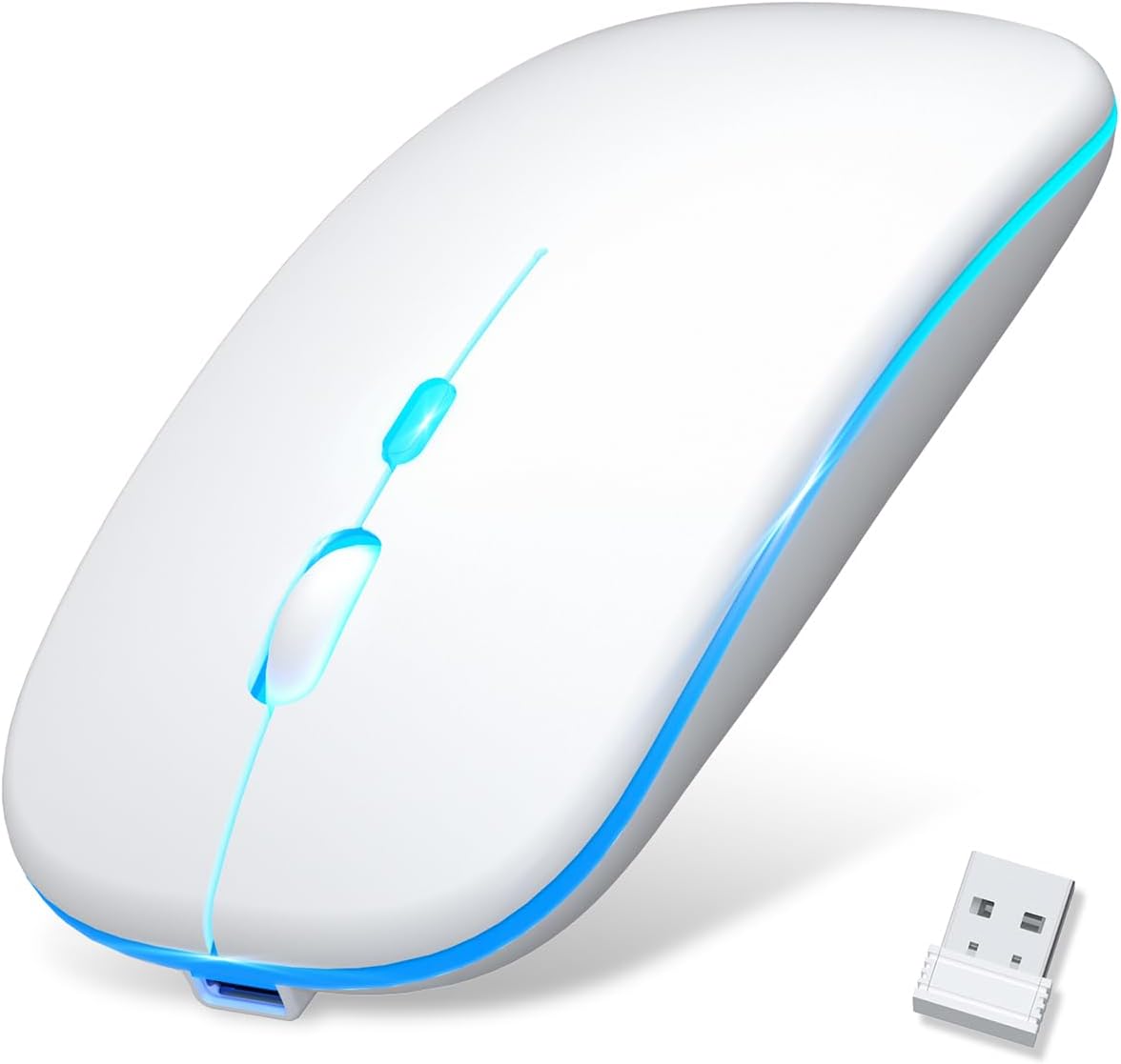 【2025年極薄型Bluetooth5.2ワイヤレスマウス】静音/小型/高感度/7色ライト/ゲーミング/省エネ/TELEC認証