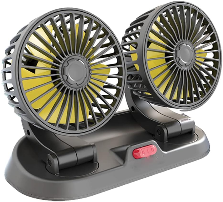 車用360度回転USB扇風機 低騒音・風量調節・省エネタイプ (12V)