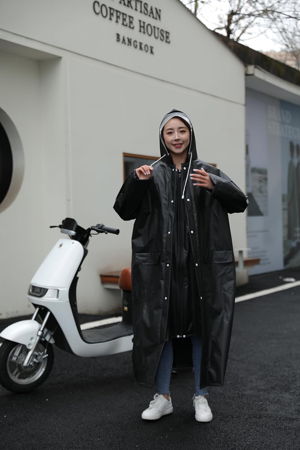 2024新型 二重透明レインコート メンズ・レディース 自転車・リュック対応 大きいサイズ 防水・防風 通学・通勤用 収納袋付
