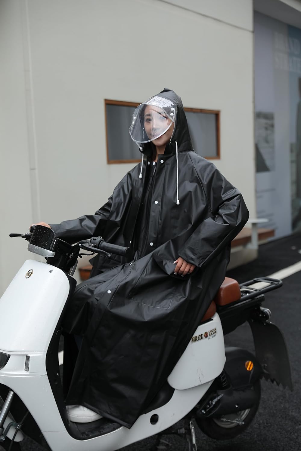 2024新型 二重透明レインコート メンズ・レディース 自転車・リュック対応 大きいサイズ 防水・防風 通学・通勤用 収納袋付