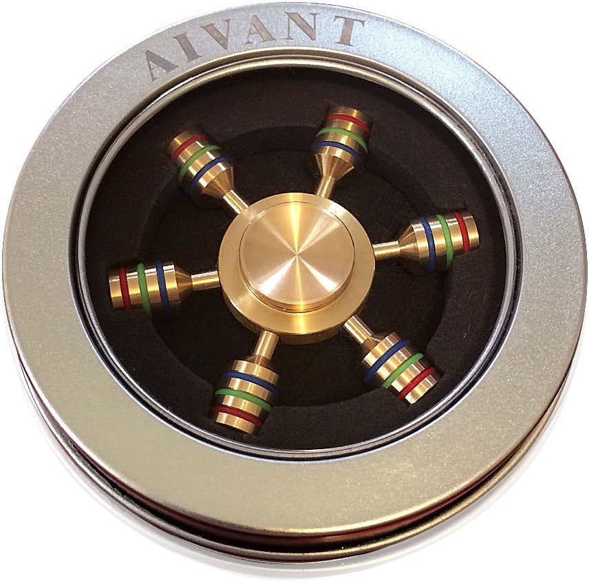 ハンドスピナー 脳トレ用 純真鍮製 集中力アップ ストレス解消モデル