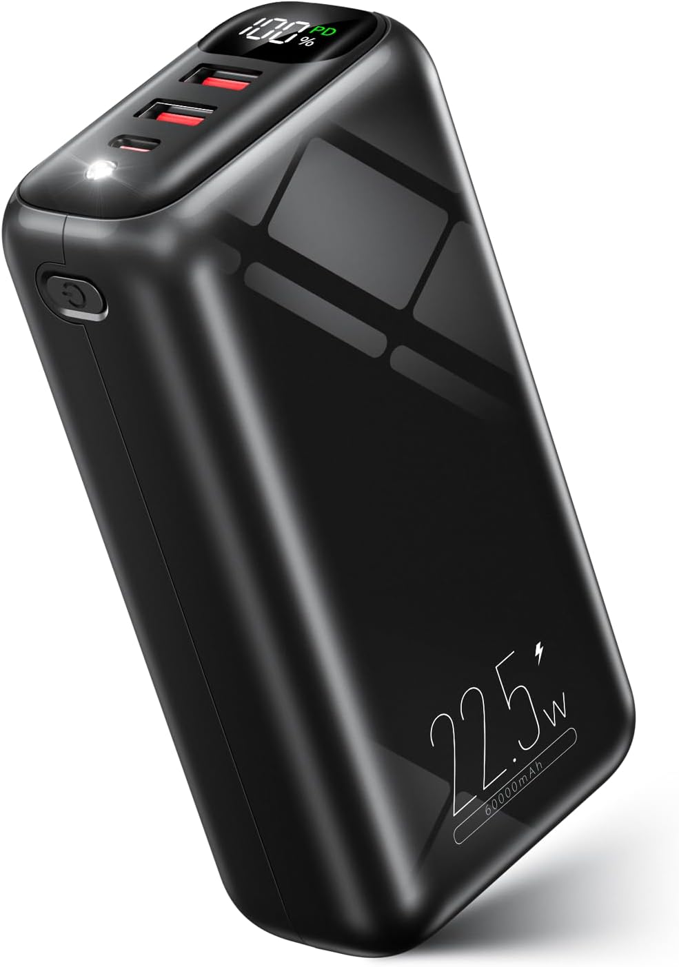 大容量モバイルバッテリー 60000mAh PD20W急速充電 LCD残量表示 iPhone/Android対応 PSE認証 アウトドア・防災用