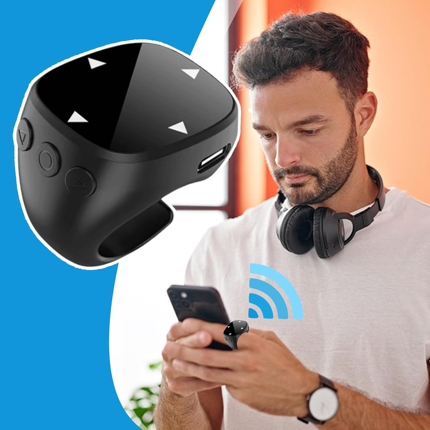 スマートクリッカー タッチ式ページターンリモート - 動画視聴・音楽再生・SNS操作用