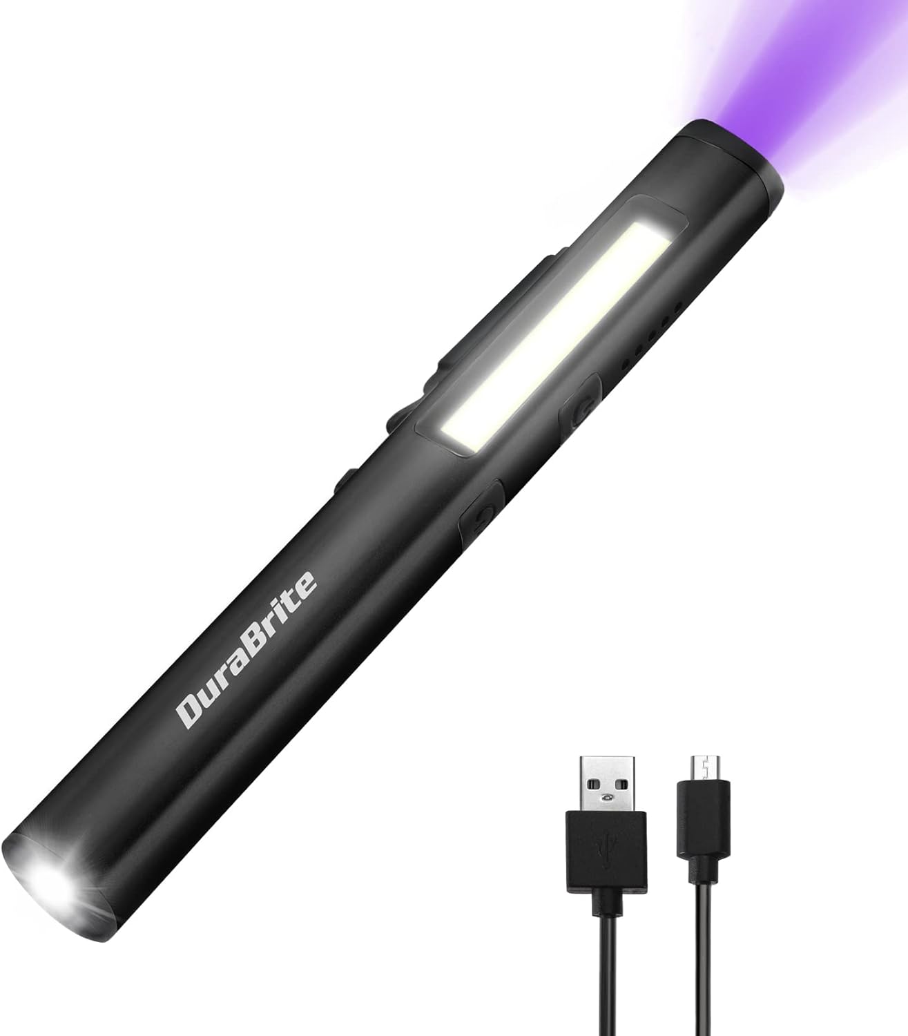 USB充電式小型LED懐中電灯 - 多機能COBフラッドライト・UV紫外線点検用