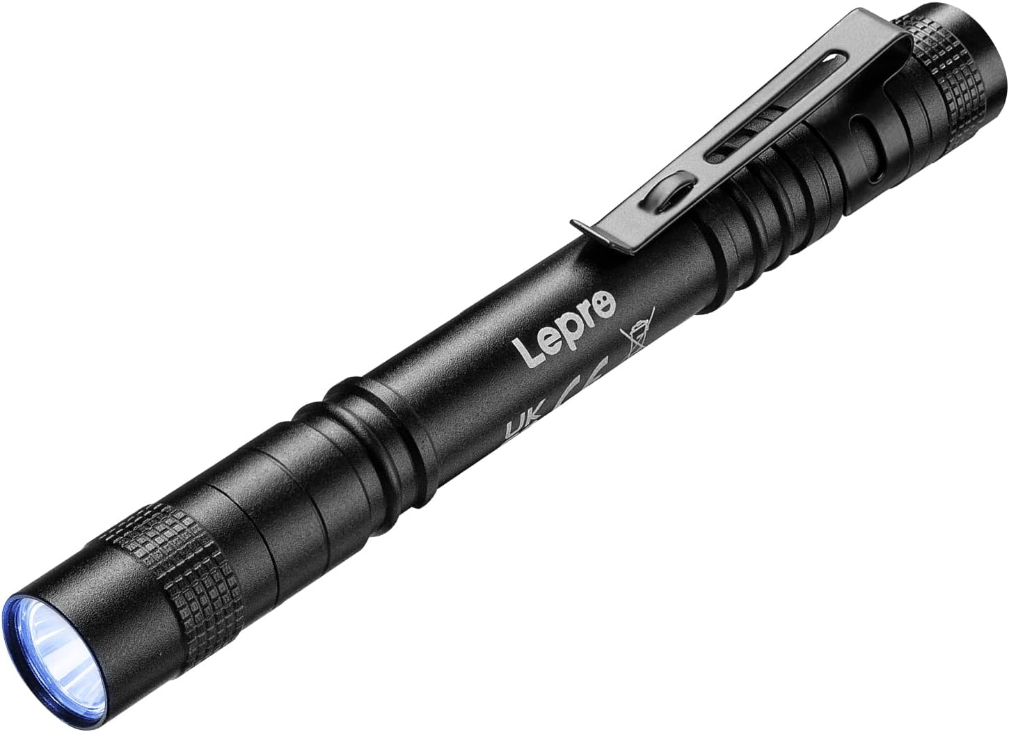 アニサキス対策用 365nm UVライト クリップ付き 超軽量アルミ製 LED 懐中電灯