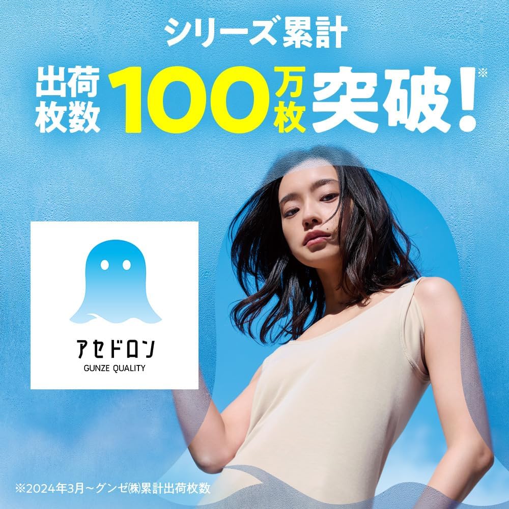 レディース 吸汗速乾 半袖インナー 脇汗対策 大きな汗取りパッド付き