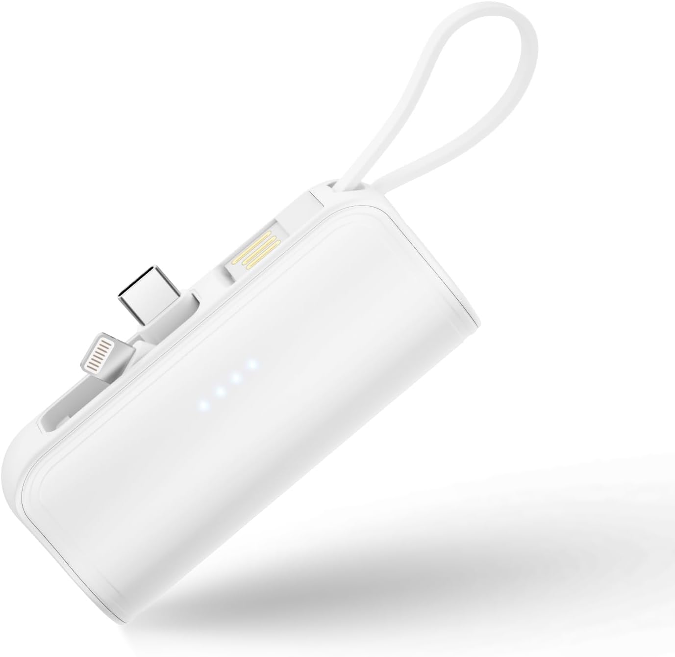 【モバイルバッテリー 5000mAh 超軽量・コンパクト MFi認証 Lightning＆Type-C内蔵 急速充電 携帯充電器】