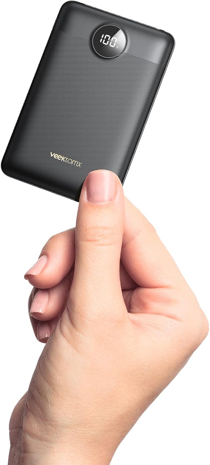 急速充電対応 10000mAh モバイルバッテリー 軽量コンパクト ブラック