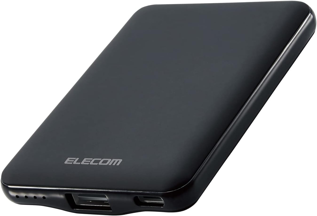 エレコム 軽量小型モバイルバッテリー 5000mAh 12W 急速充電 2ポート ブラック