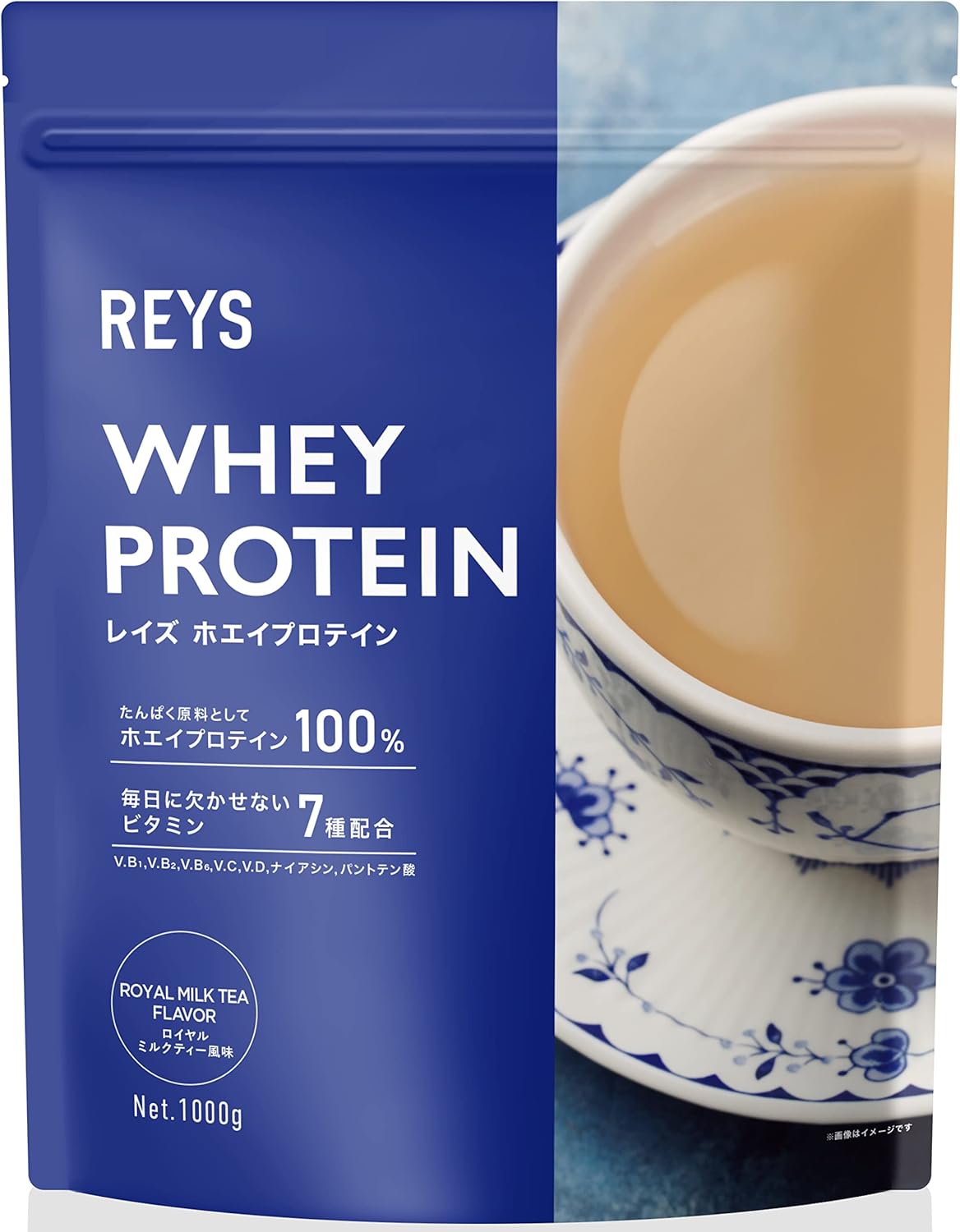 山澤礼明監修 ホエイプロテイン 1kg ビタミン7種配合 ロイヤルミルクティー風味