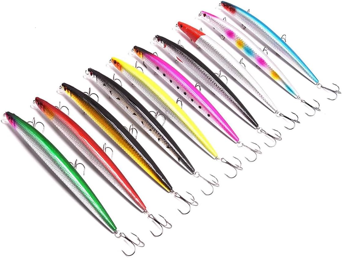 フローティングミノー 24g 10個セット 渓流・海釣り用 シーバス/ヒラメ/青物対策用