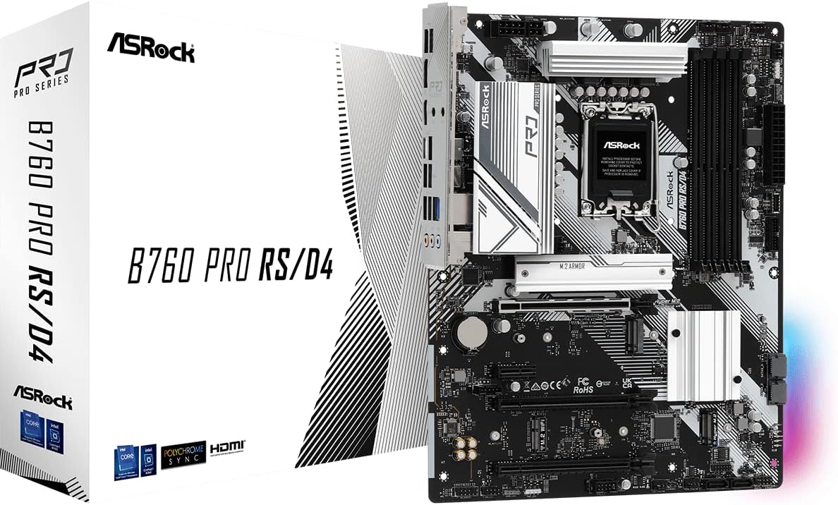 B760 Pro RS/D4 ATXマザーボード（DDR4対応、LGA1700、Intel第12・13世代CPU用）【国内正規代理店品】