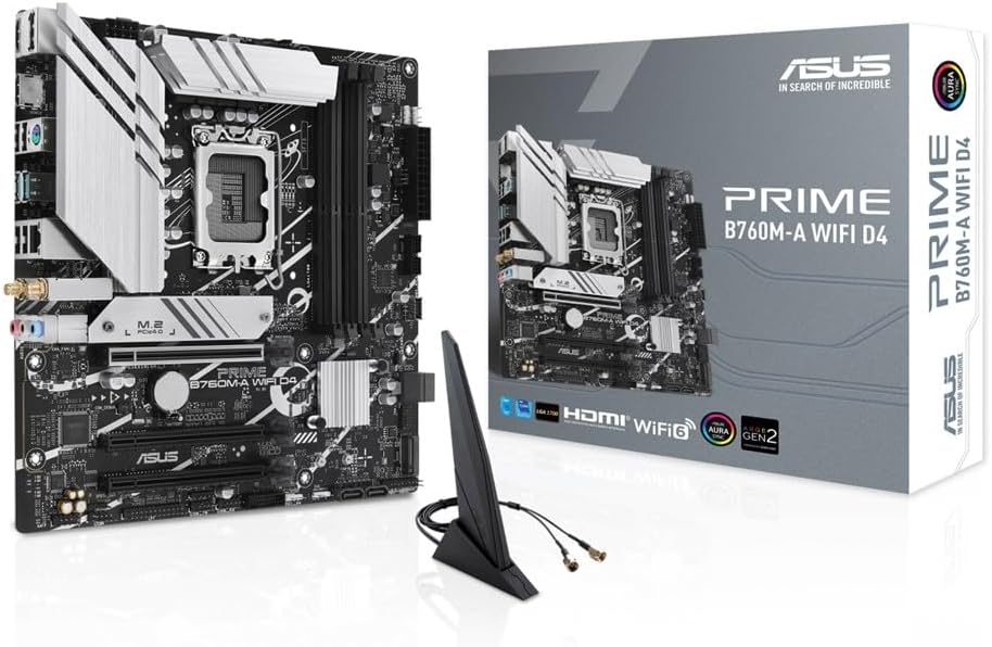 ASUS PRIME B760M-A WIFI D4 LGA1700対応 DDR4 mATXマザーボード