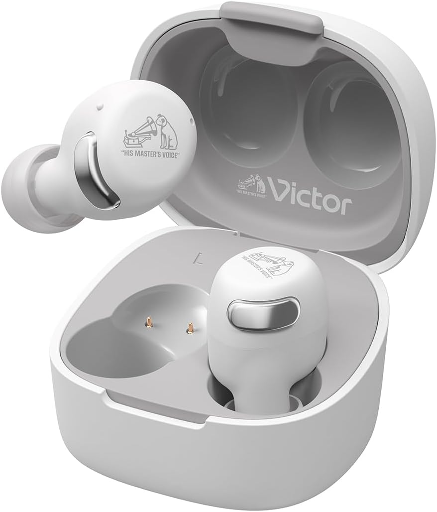 JVCケンウッド ワイヤレスイヤホン HA-A30T2-W Bluetooth 5.3 ノイズキャンセリング 防水 マイク付き ホワイト