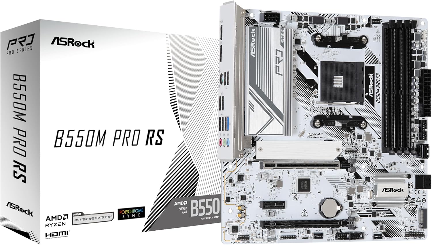 AMD Ryzen 5000対応 B550M Pro RS Micro ATXマザーボード【正規品】