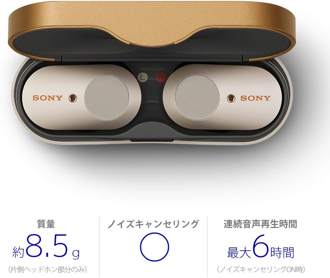 ソニー 完全ワイヤレスノイズキャンセリングイヤホン WF-1000XM3 360 Reality Audio対応 プラチナシルバー