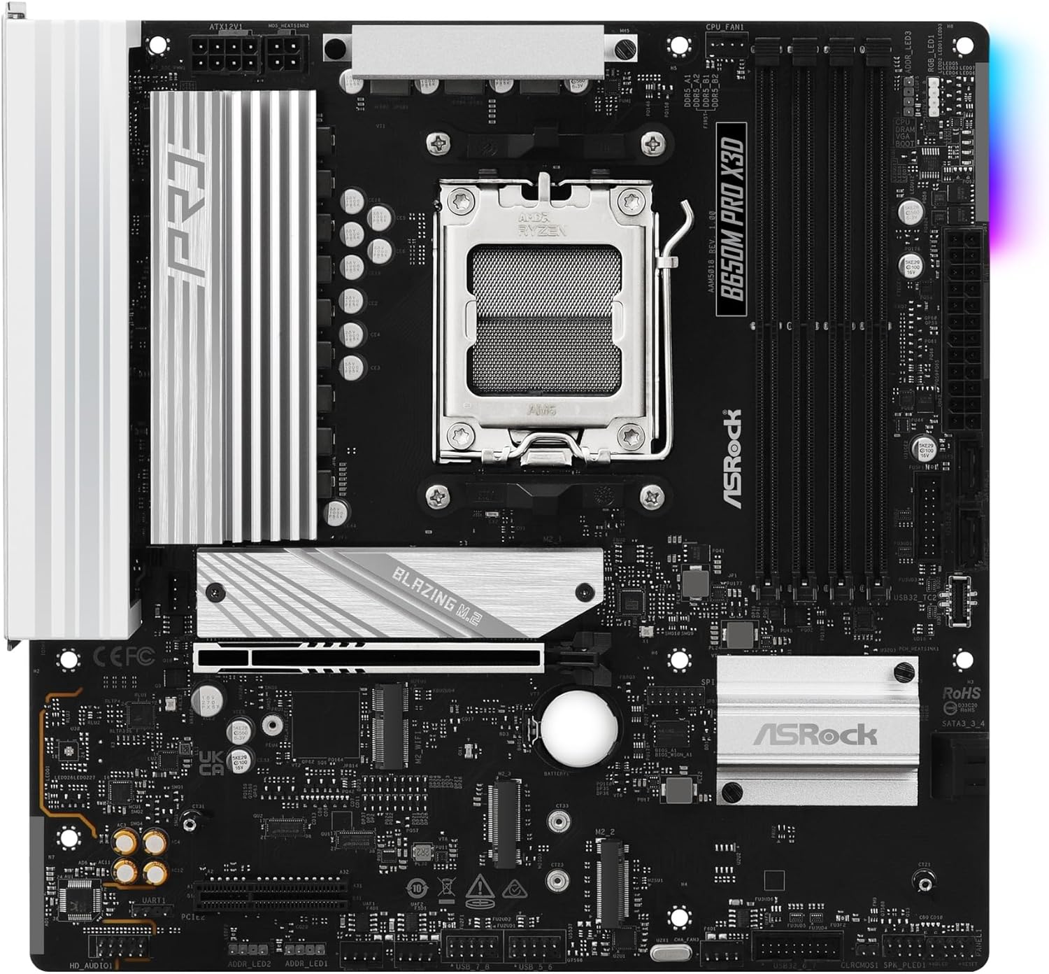 ASRock B650M Pro X3D Micro-ATXマザーボード