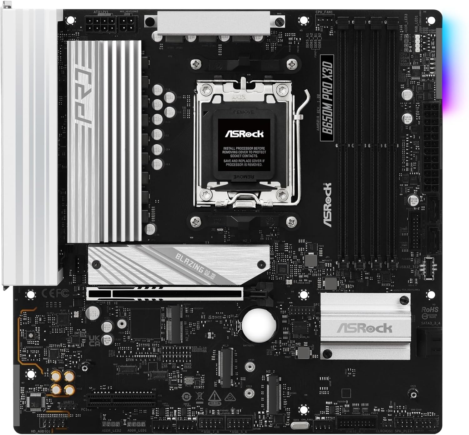 ASRock B650M Pro X3D Micro-ATXマザーボード