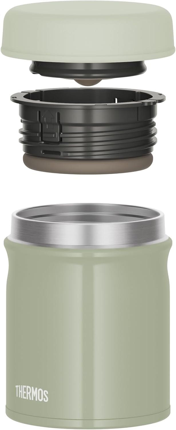 サーモス 食洗機対応 真空断熱スープジャー 300ml カーキ 口当たり優しい丸口設計