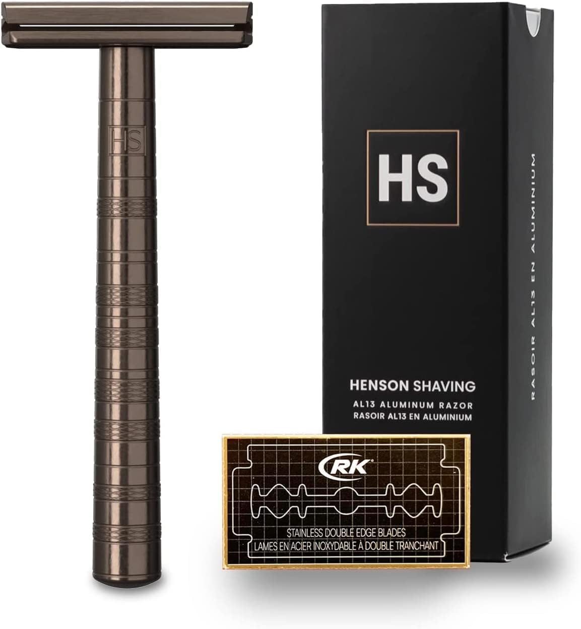 深剃りシェーバー HENSON SHAVING AL13 MEDIUM（TAN）替刃5枚付き【耐久性抜群】