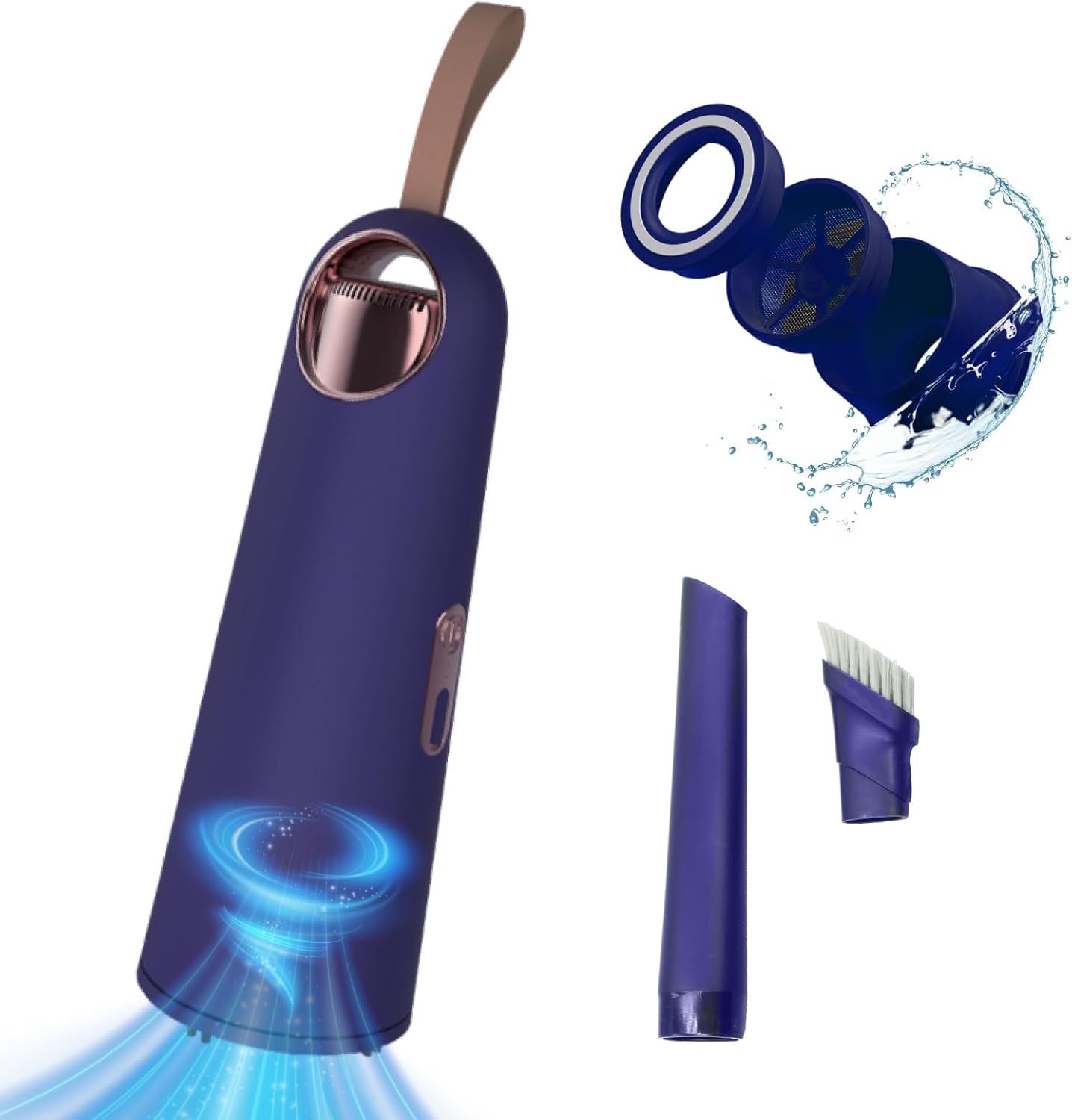 コードレスハンディ掃除機 ELOD Vaccumi 5000+ 吸引力最強 HEPAフィルター付き おしゃれ（ネイビー）