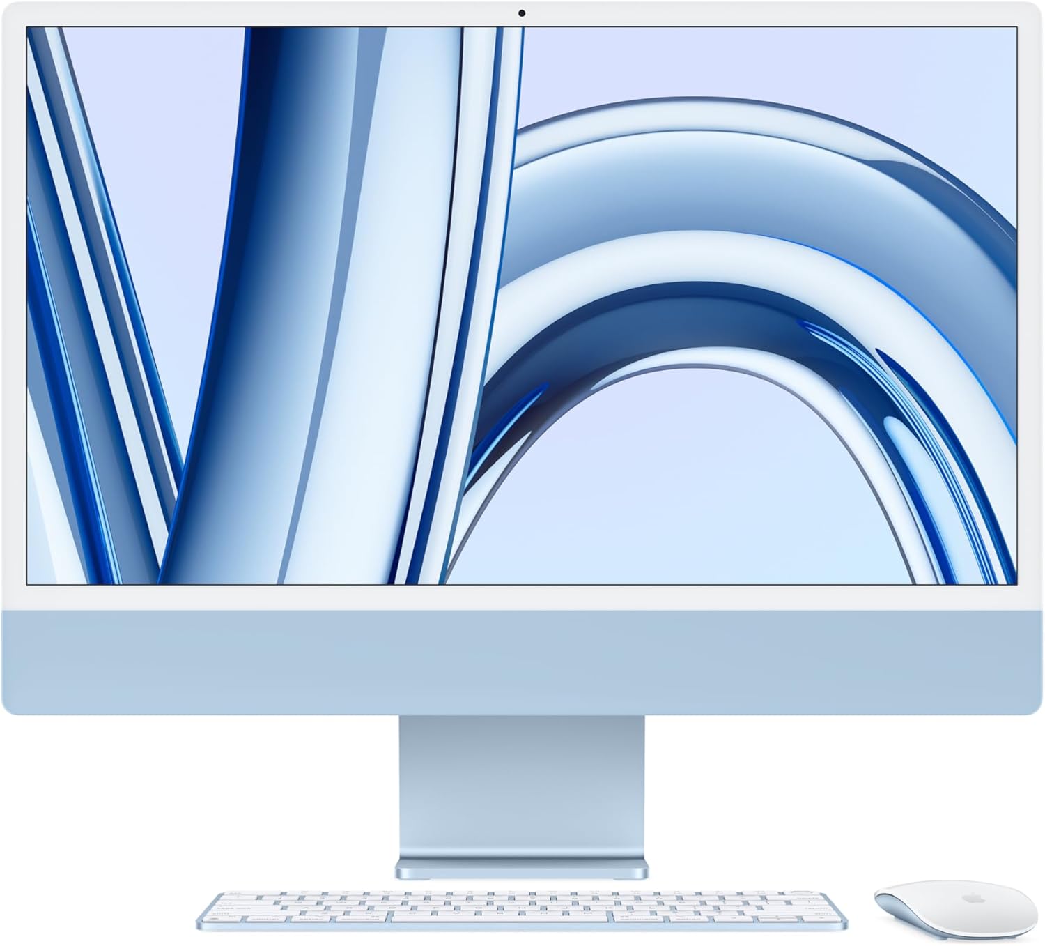 2023年モデル iMac M3チップ搭載 24インチ4.5K Retinaデスクトップ - 8コアCPU、10コアGPU、8GBメモリ、256GB SSD (ブルー・整備済み品)