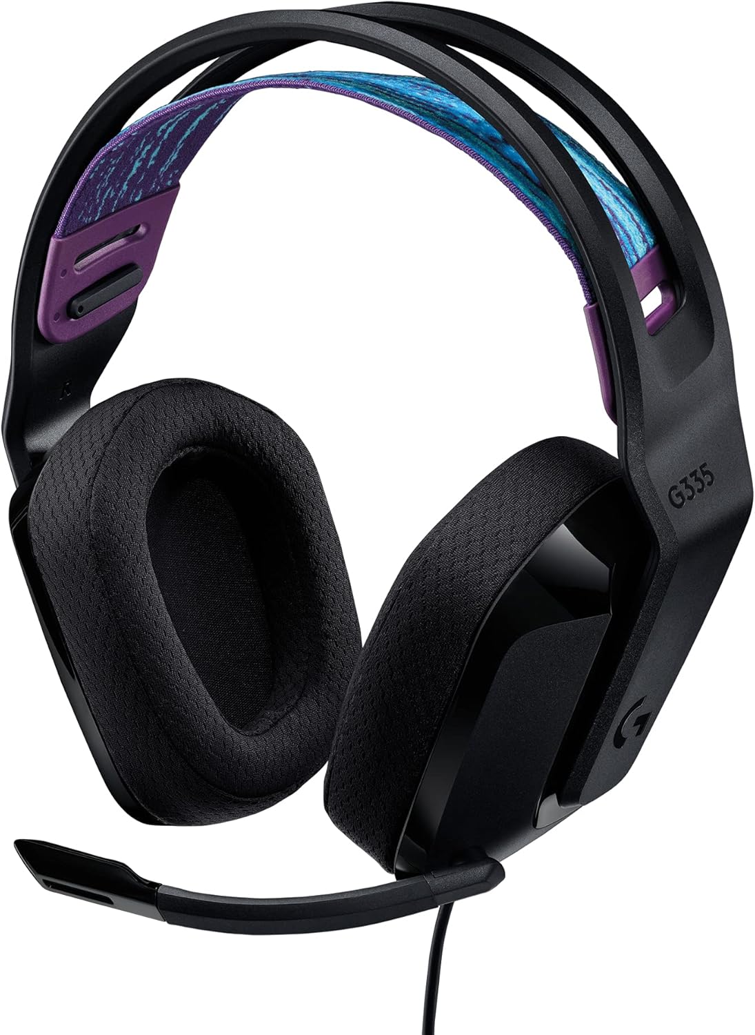 軽量 222g ゲーミングヘッドセット G335BK - 立体音響・フリップミュートマイク付き - PS5/PS4/PC/Switch/Xbox/スマホ対応