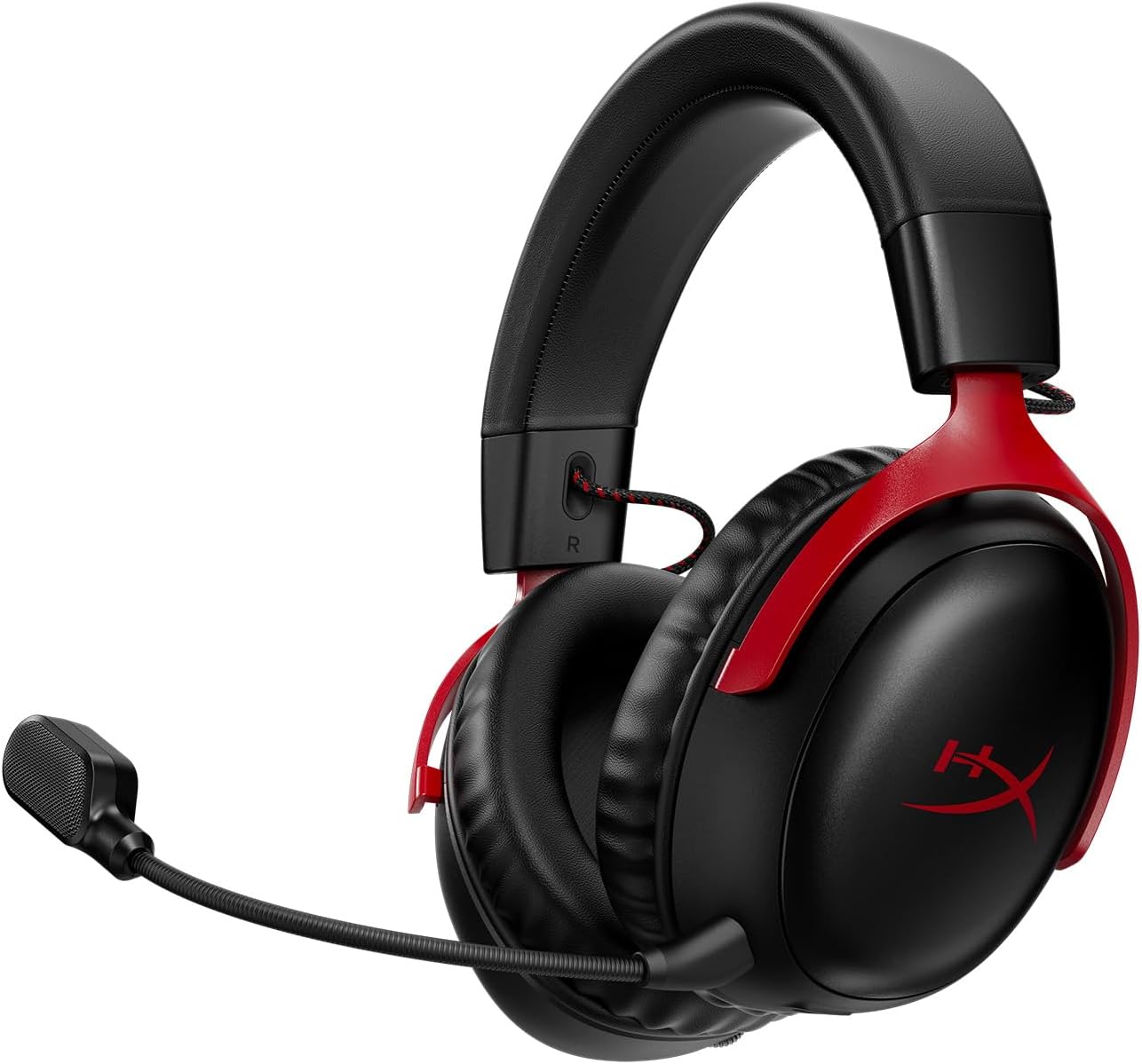 HyperX Cloud III ワイヤレスゲーミングヘッドセット - DTS Headphone:X対応、53mmドライバー、快適な装着感、ブラック・レッド