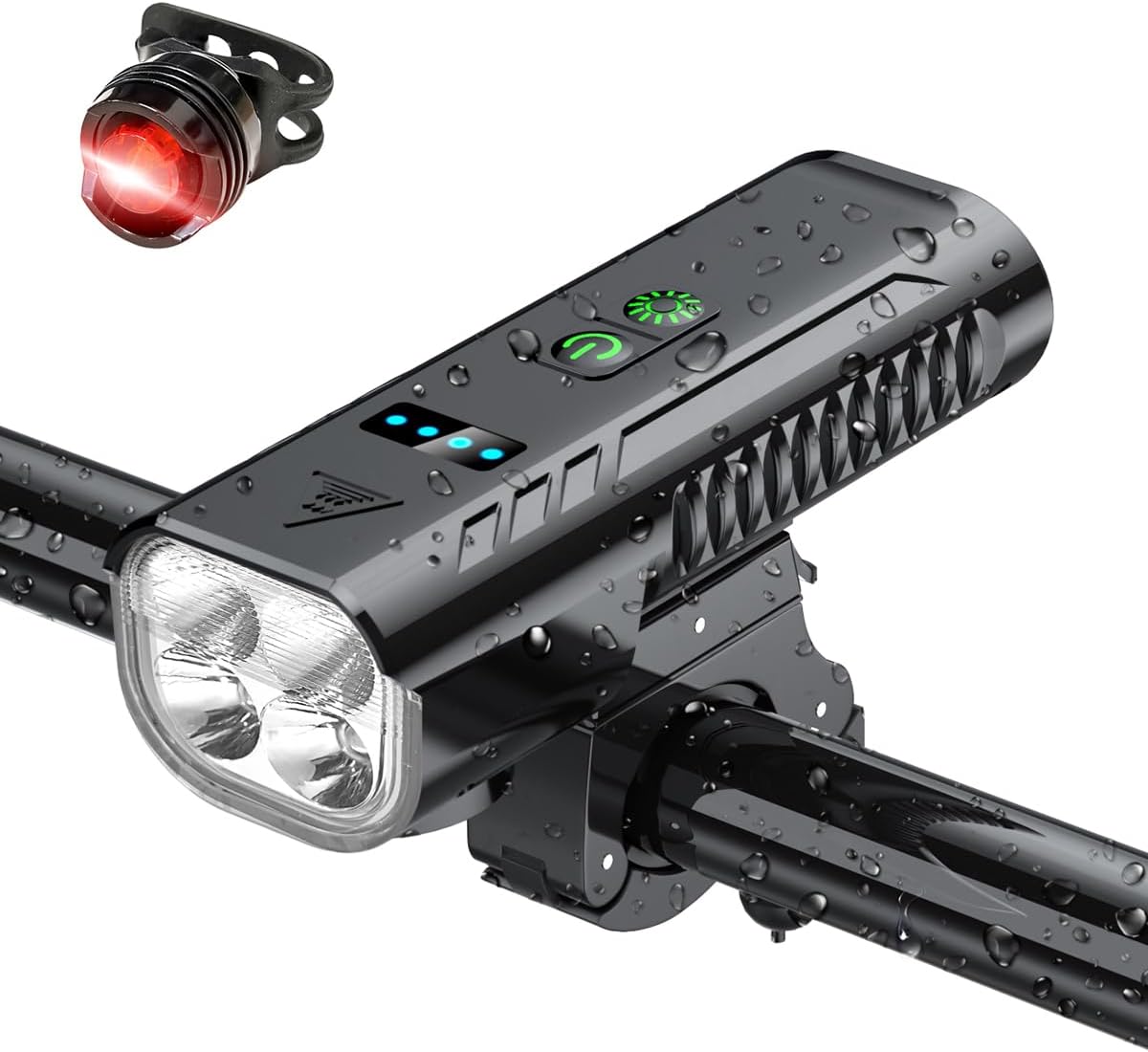 自転車用 Type-C充電式5800mAh LEDライト 1400LM 防水IPX6【2025モデル】