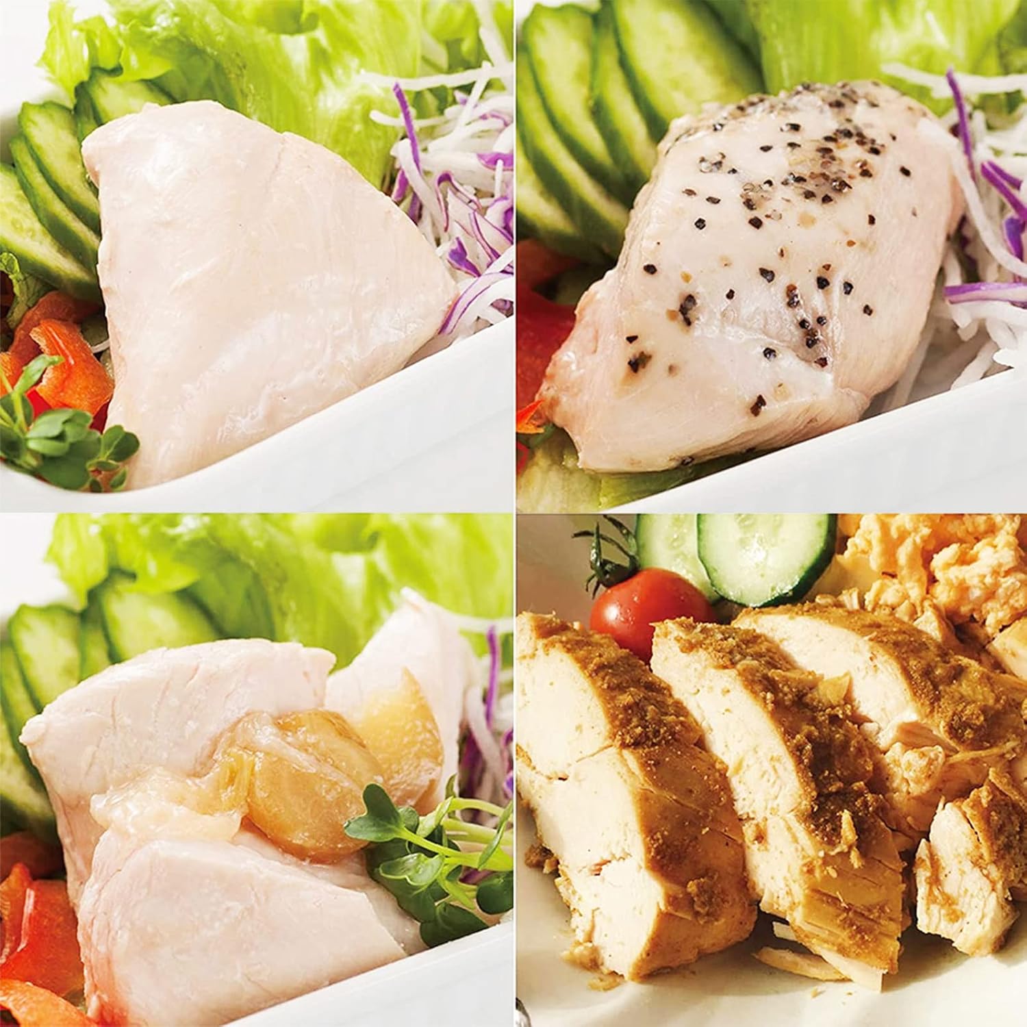 国産鶏胸肉使用 サラダチキン 4種セット（10個） - 無添加・保存料不使用・非常食