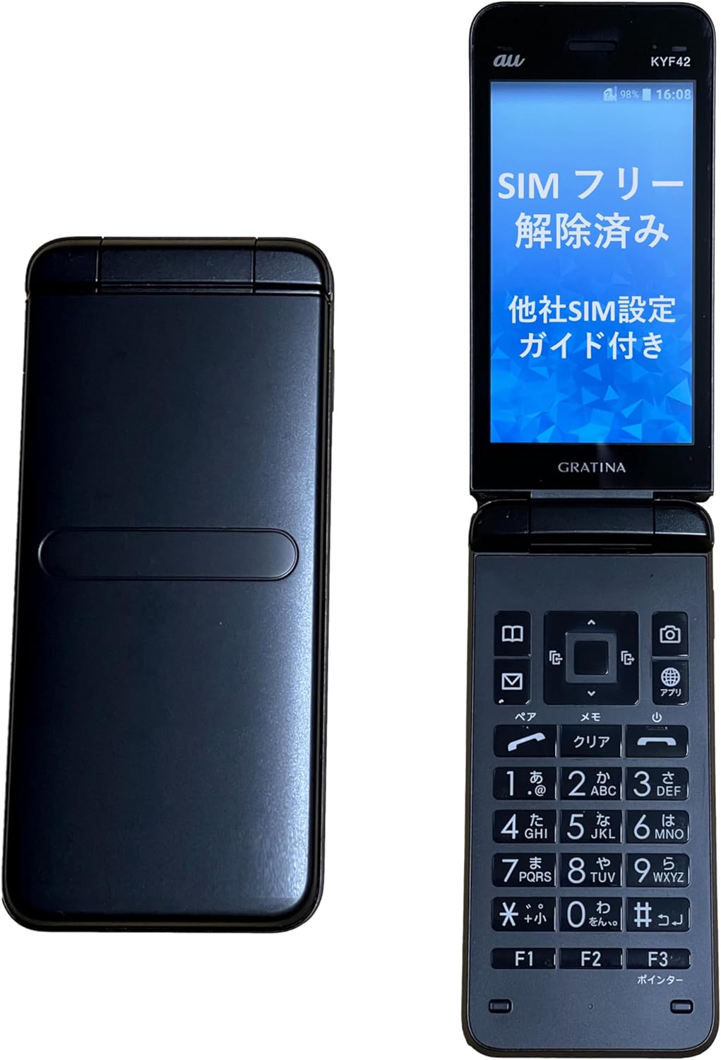 au GRATINA KYF42 SIMフリー ブラック【京セラ携帯電話】